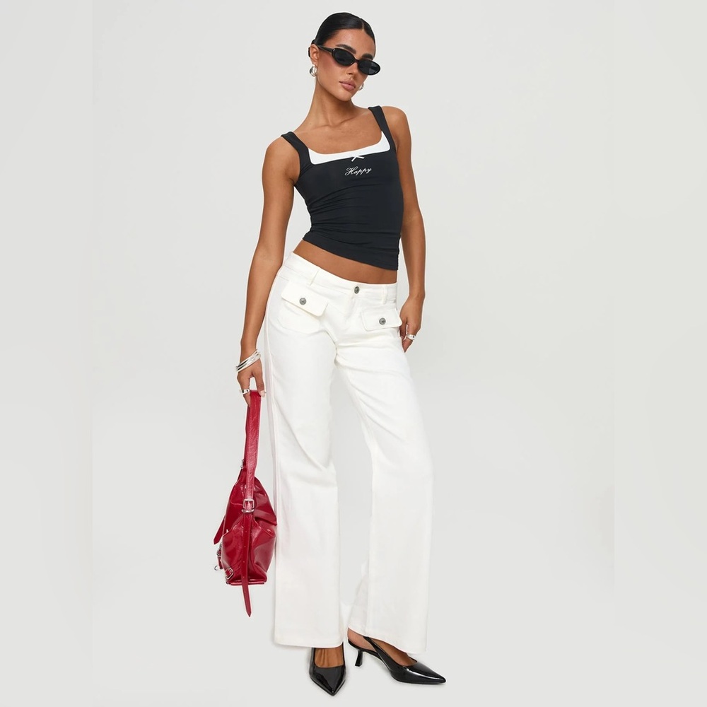 Benicale Low Rise Cargo Pants White - Picture 8 of 8